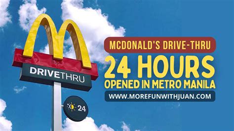 Mcdonalds drive through hours - Number of McDonald’s you can mobile order at: 22,000 (2019) Average wait time at a McDonald’s drive-thru: 208.16 seconds (2017) Average wait time at a McDonald’s drive-thru in 2006: McDonald’s drop in US visits in 2016: Number of McDonald’s restaurants that offer delivery: 7,800 restaurants. Last updated 7/26/17.